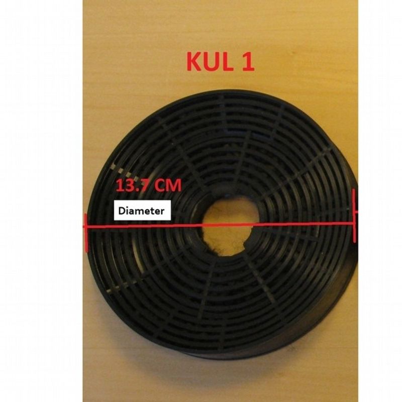 137x25 mm Sirkelformet kullfilter